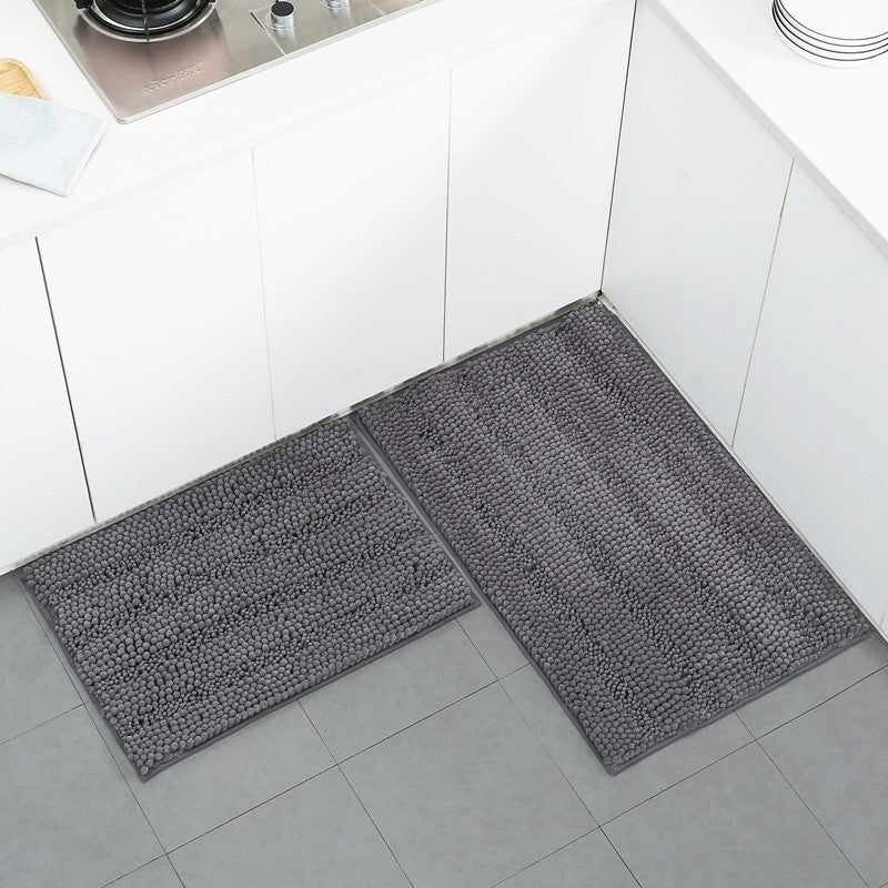 Textured Microfiber Kitchen Mat Set Bowlift