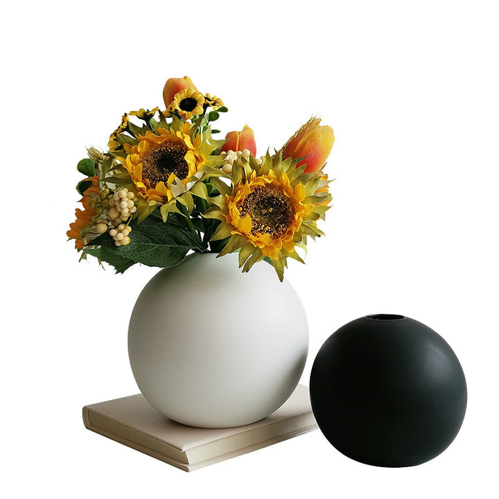 Decorative Round Ceramic Bouquets Holder Bowlift