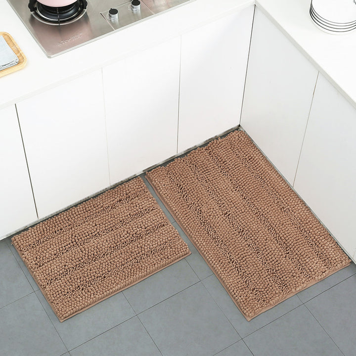 Textured Microfiber Kitchen Mat Set Bowlift