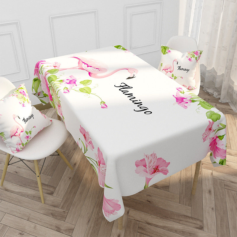 Floral Printed Tablecloth and Cushion Cover Set