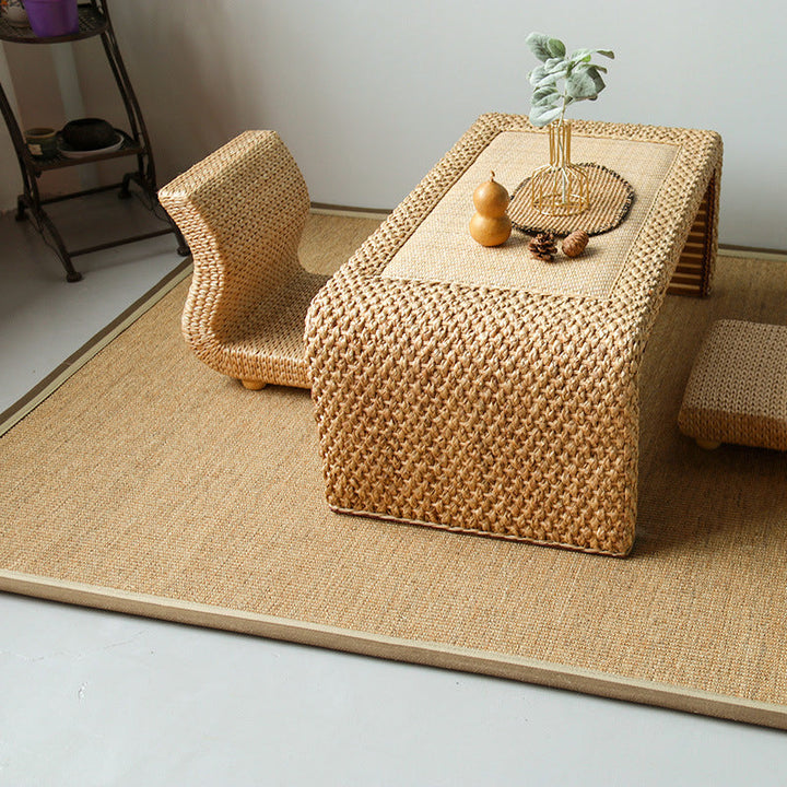 BowLift | Japanese Style Rustic Carpet Multicolored Simple Carpet Washable Stain Resistant Non-Slip Underlay Carpet for Bedroom