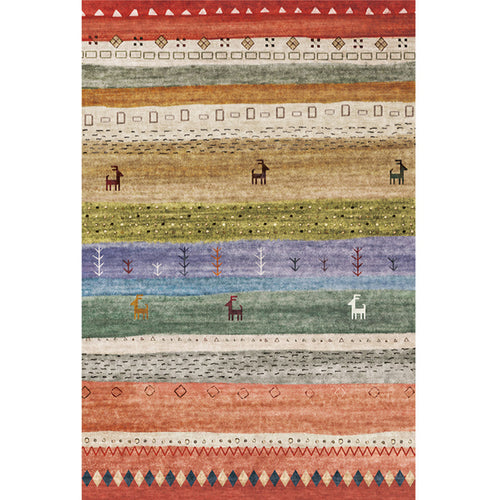 BowLift | Moroccan Home Area Rug Multicolored Pattern Rug Polypropylene Pet-Friendly Machine Washable Rug