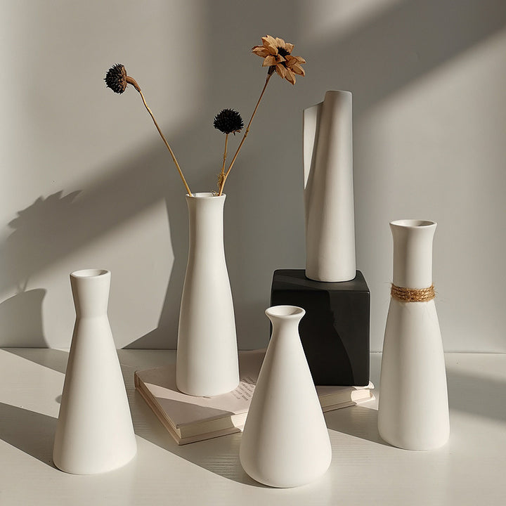 Contemporary Geometric Ceramic Vase Bowlift