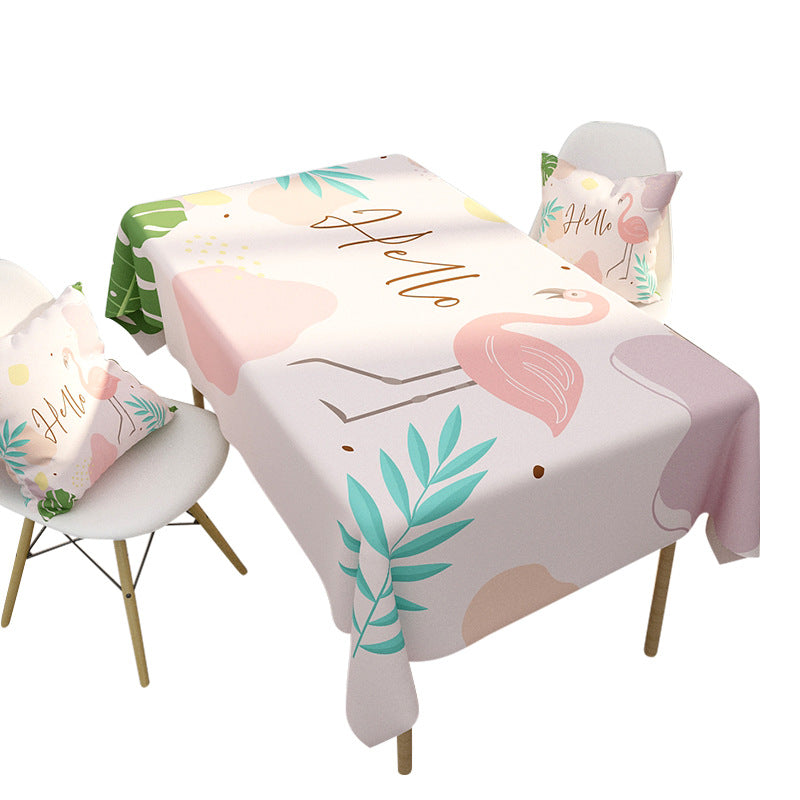 Floral Printed Tablecloth and Cushion Cover Set
