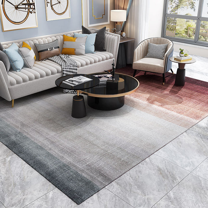 BowLift | Simple Multicolor Solid Area Rug Polyester Industrial Area Carpet Washable Non-slip Stain Resistant Rug for Large Room