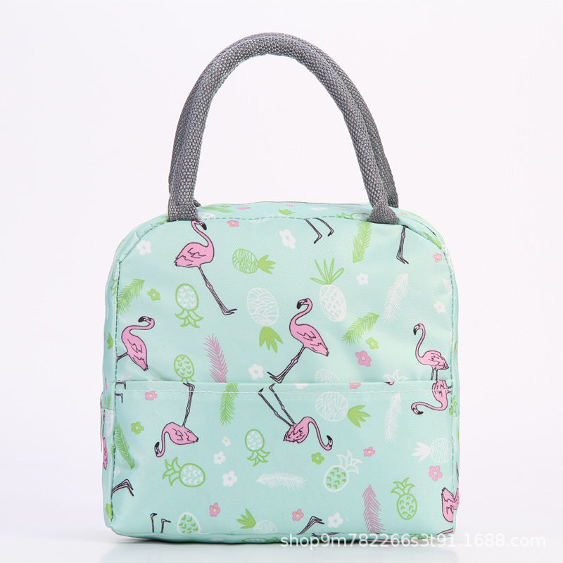 Insulated Flamingo Pattern Lunch Bag Bowlift