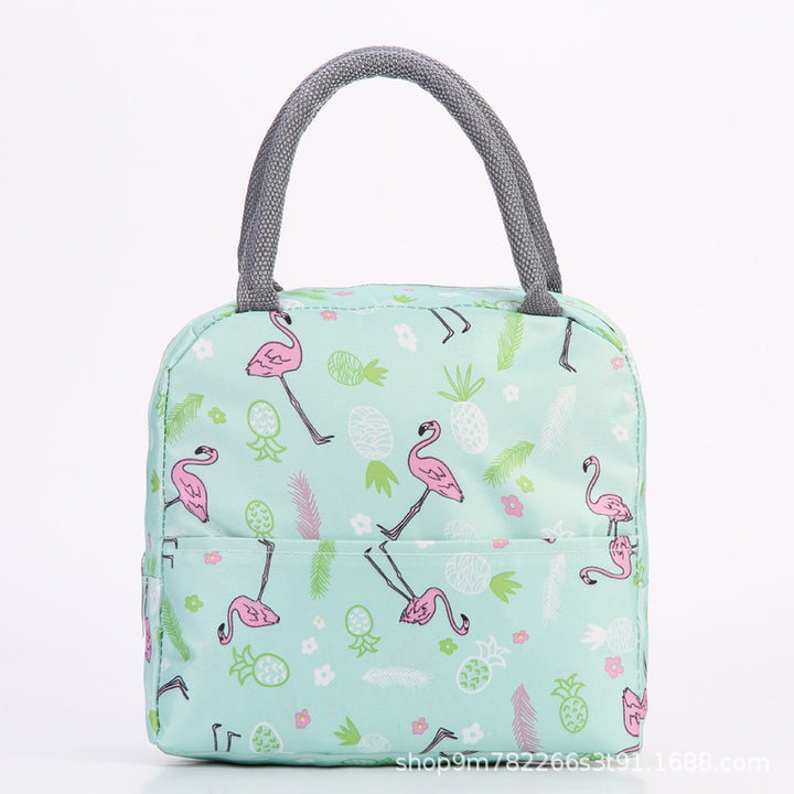 Insulated Flamingo Pattern Lunch Bag Bowlift