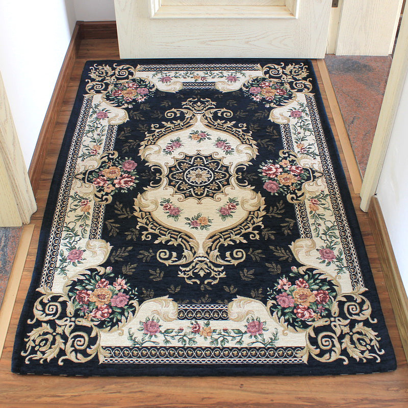 BowLift | Classic Jacquard Carpet Multicolored Retro Carpet Polypropylene Stain Resistant Non-Slip Backing Washable Carpet for the Door
