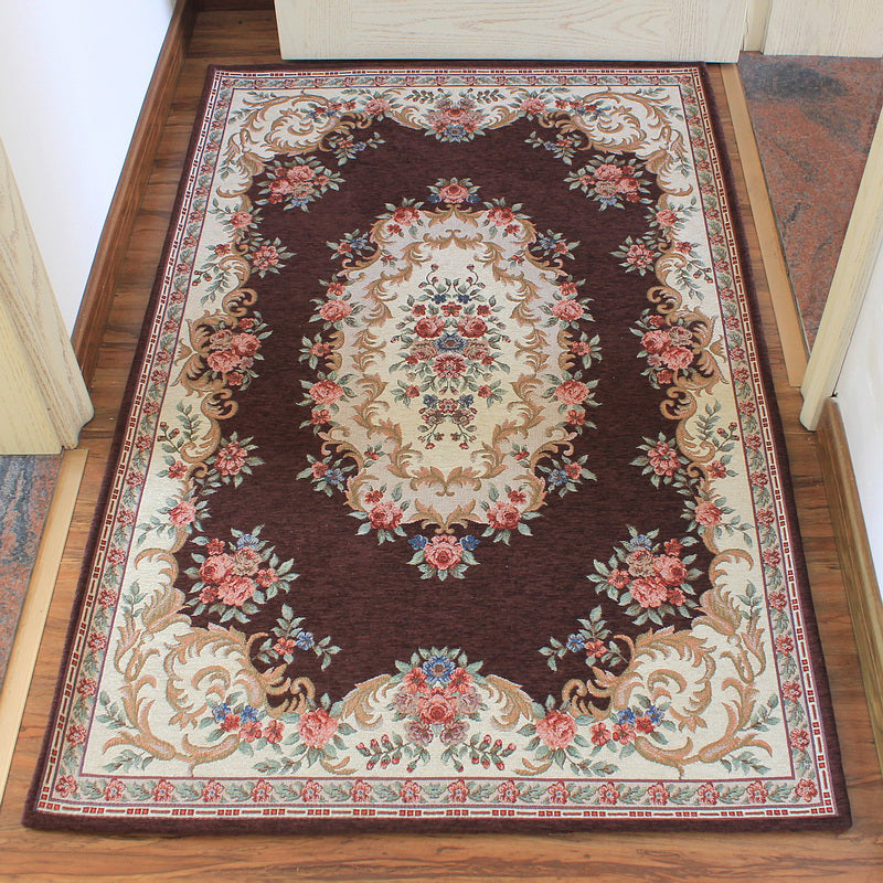 BowLift | Classic Jacquard Carpet Multicolored Retro Carpet Polypropylene Stain Resistant Non-Slip Backing Washable Carpet for the Door