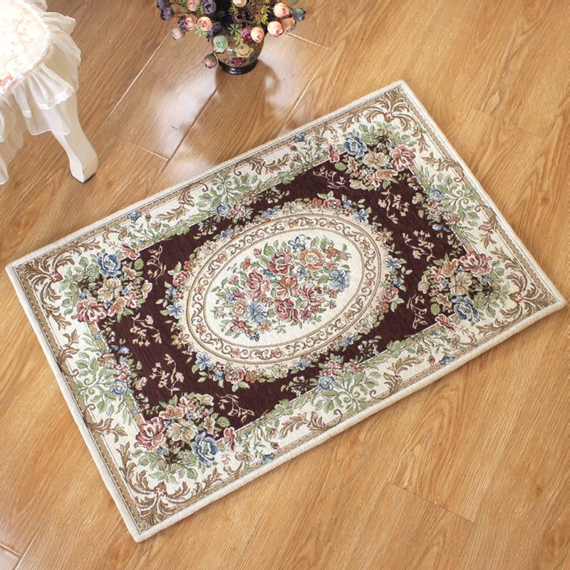 BowLift | Classic Jacquard Carpet Multicolored Retro Carpet Polypropylene Stain Resistant Non-Slip Backing Washable Carpet for the Door