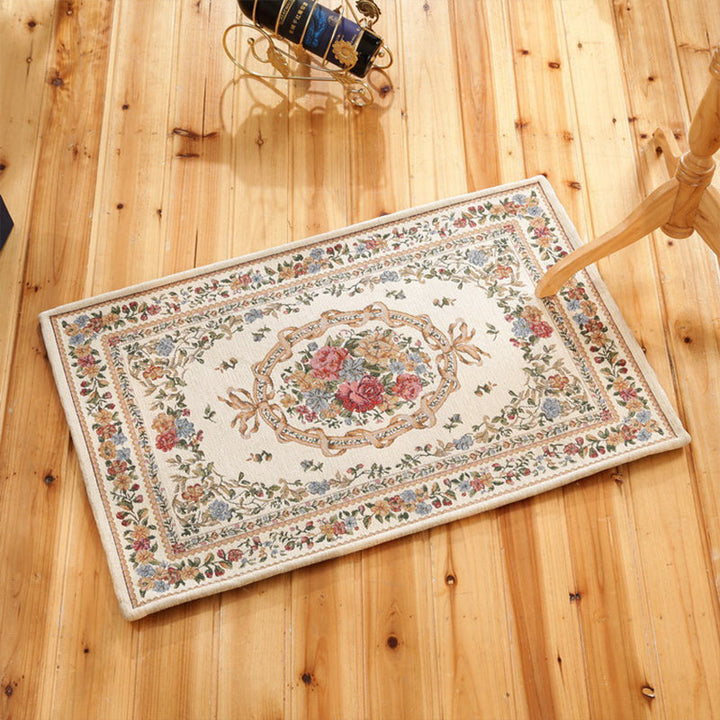 BowLift | Classic Jacquard Carpet Multicolored Retro Carpet Polypropylene Stain Resistant Non-Slip Backing Washable Carpet for the Door