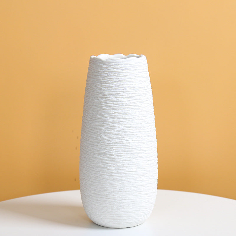 Elegant Textured Ceramic Flower Vase Bowlift 1790310357