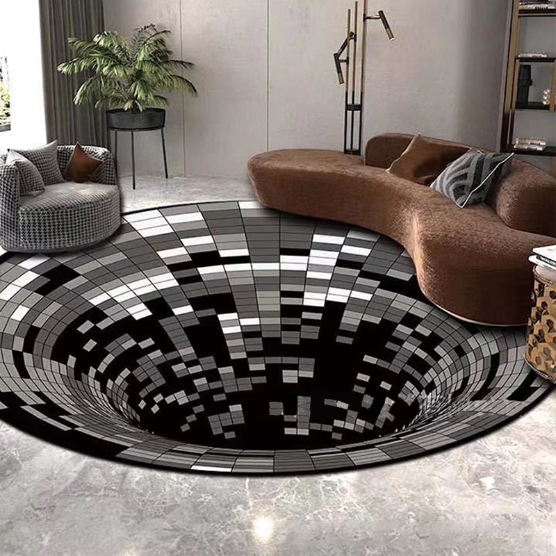 BowLift | Scandinavian decorative carpet Multicolored 3D check carpet Polypropylene Easy care Machine washable carpet