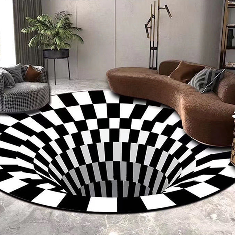 BowLift | Scandinavian decorative carpet Multicolored 3D check carpet Polypropylene Easy care Machine washable carpet