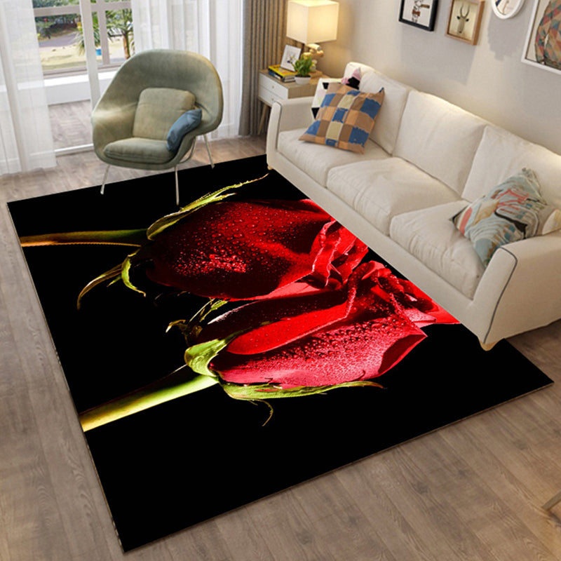 BowLift | Colorful Relaxation Area Rug Cotton Blend Cartoon Pattern Indoor Rug Machine Washable Non-Slip Rug for Décor