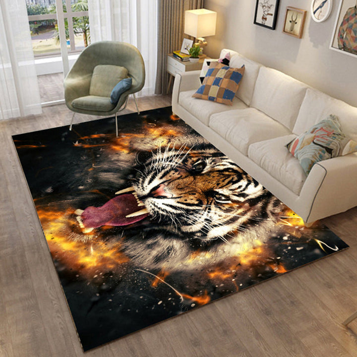 BowLift | Colorful Relaxation Area Rug Cotton Blend Cartoon Pattern Indoor Rug Machine Washable Non-Slip Rug for Décor
