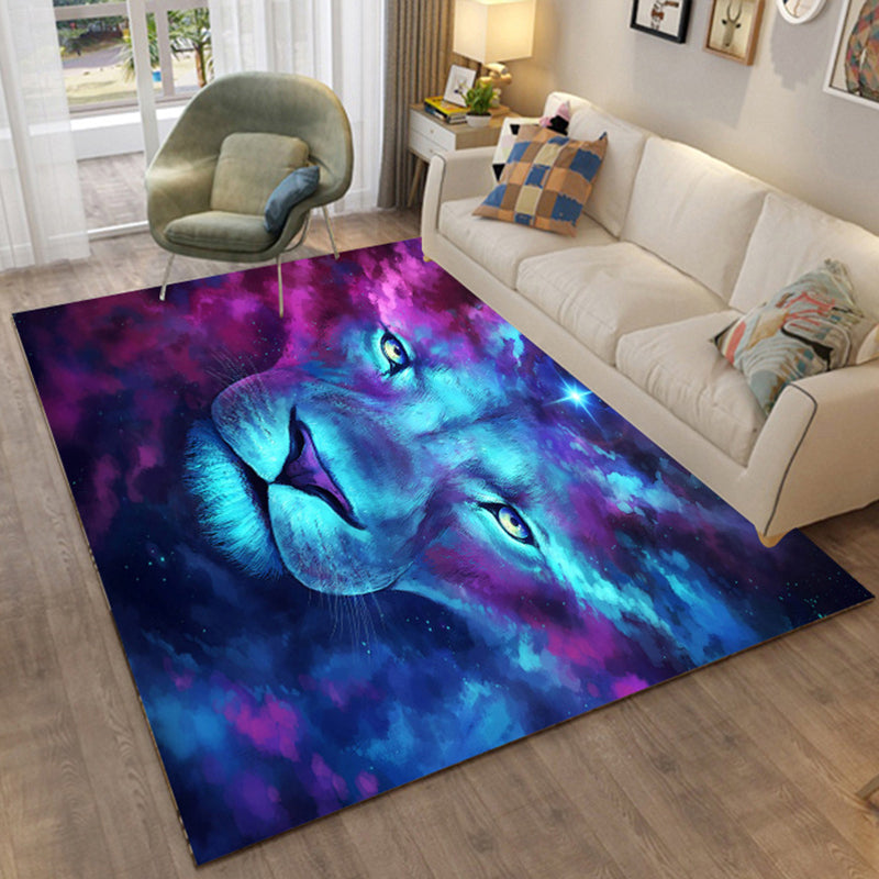 BowLift | Colorful Relaxation Area Rug Cotton Blend Cartoon Pattern Indoor Rug Machine Washable Non-Slip Rug for Décor
