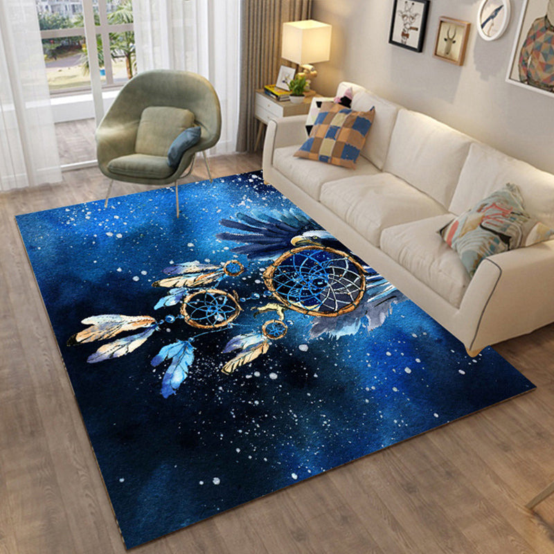 BowLift | Colorful Relaxation Area Rug Cotton Blend Cartoon Pattern Indoor Rug Machine Washable Non-Slip Rug for Décor