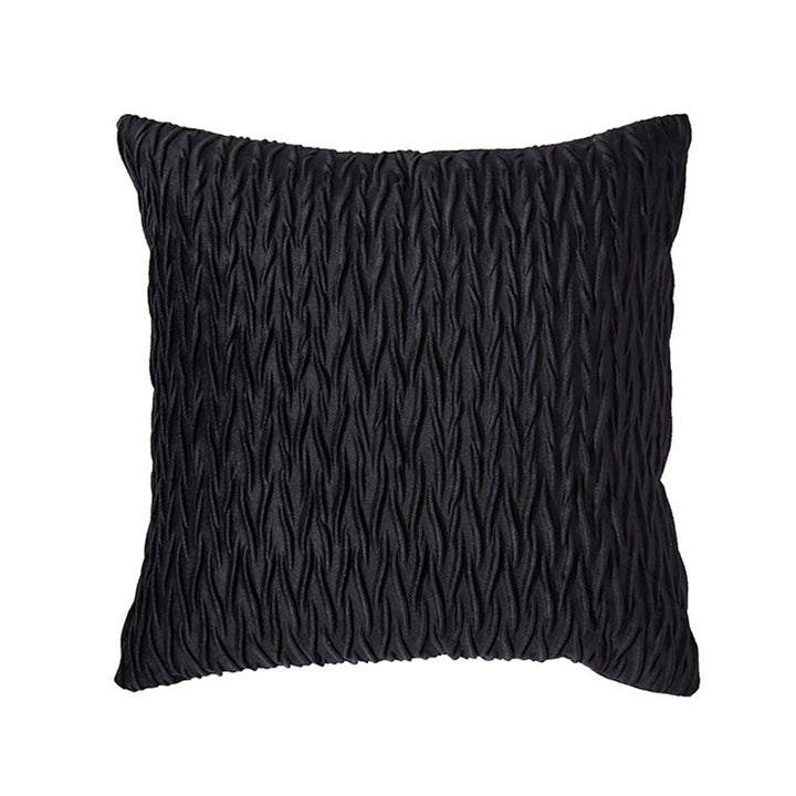 Velvet Ruched Square Throw Pillow Cushion Bowlift