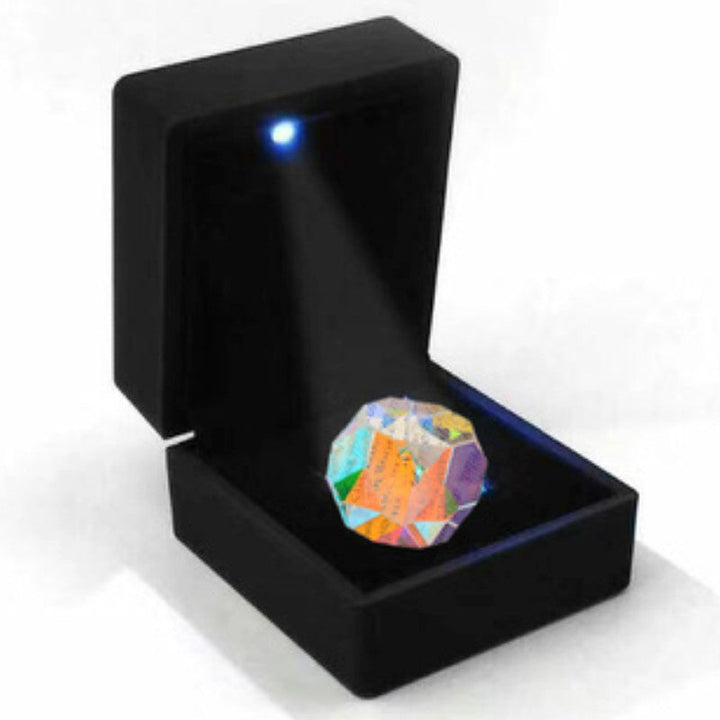BowLift | Crystal Prism with LED Gift Box, for Teaching, Playing, Photography