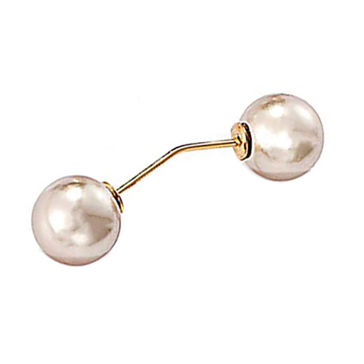 Modern Geometric Double Ball Brooch Bowlift