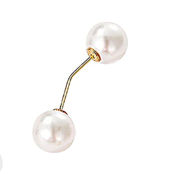 Modern Geometric Double Ball Brooch Bowlift