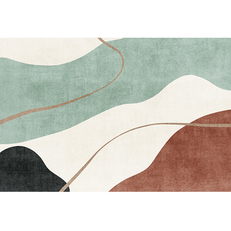 BowLift | Western Home Rug Multicolored Abstract Pattern Rug Synthetic Non-Slip Washable Rug