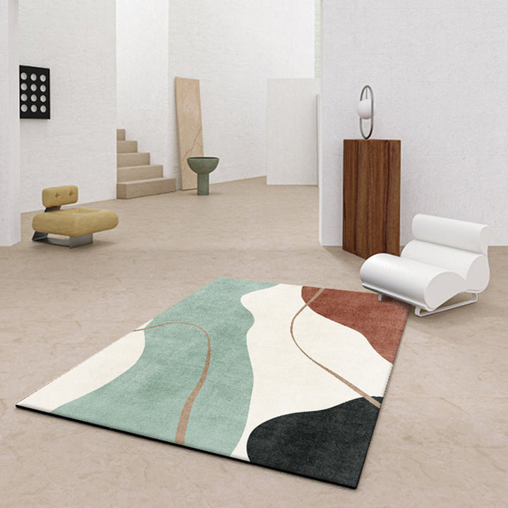 BowLift | Western Home Rug Multicolored Abstract Pattern Rug Synthetic Non-Slip Washable Rug