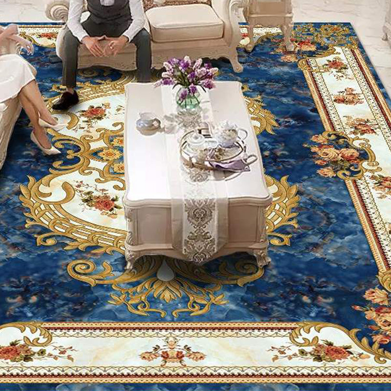 BowLift | Americana Home Rug Multicolored Printed Rug Polyester Non-Slip Backing Easy Care Rug