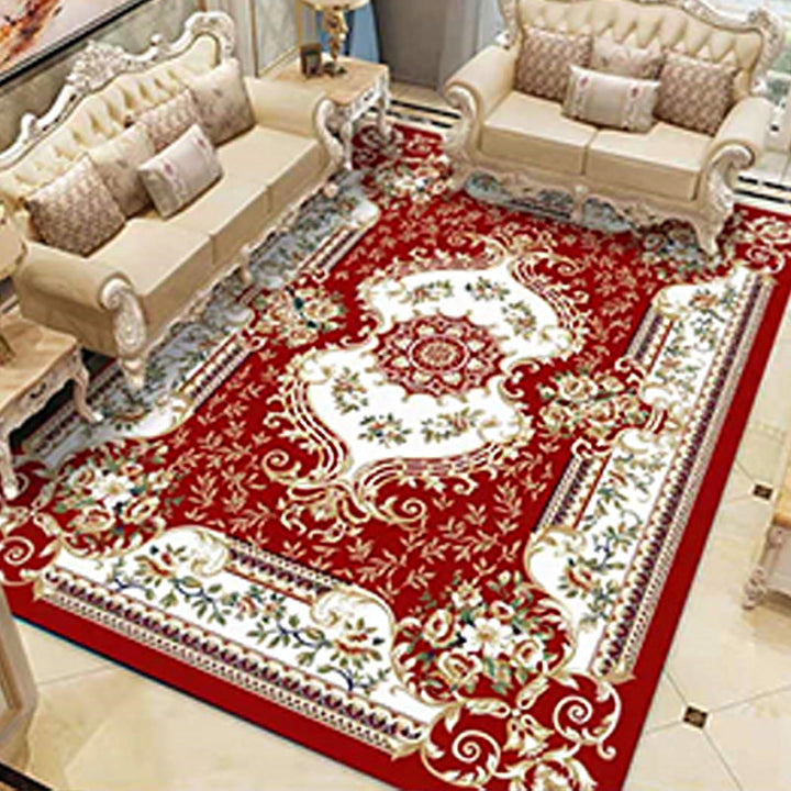BowLift | Americana Home Rug Multicolored Printed Rug Polyester Non-Slip Backing Easy Care Rug