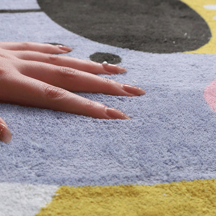 BowLift | Simple Decoration Mat Multicolored Cartoon Rug Polyester Pet-Friendly Non-Slip Back Mat