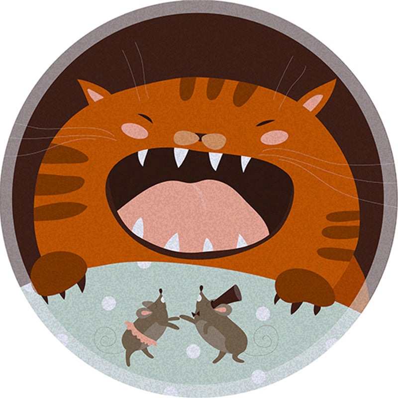 BowLift | Simple Decoration Mat Multicolored Cartoon Rug Polyester Pet-Friendly Non-Slip Back Mat