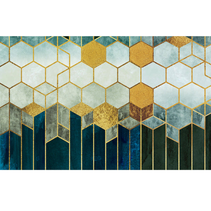 BowLift | Funky Living Room Rug Multicolored geometric pattern rug Polypropylene pet-friendly washable rug