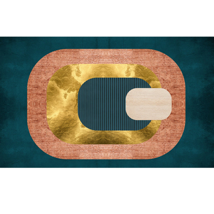 BowLift | Funky Living Room Rug Multicolored geometric pattern rug Polypropylene pet-friendly washable rug