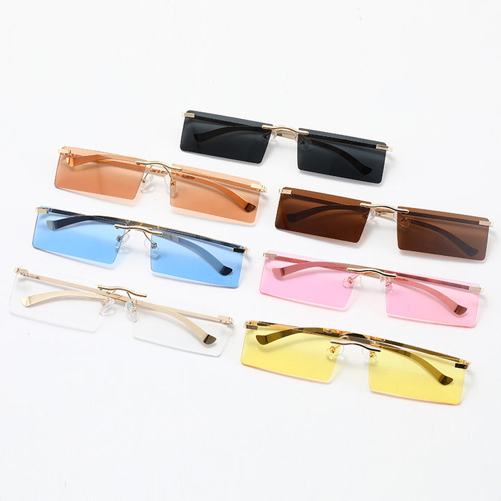 Women's fashionable sunglasses with a narrow, rectangular frame Bowlift