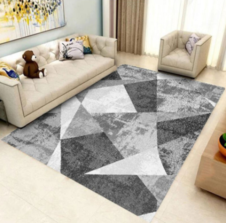 Marble-Patterned Area Rug Bowlift