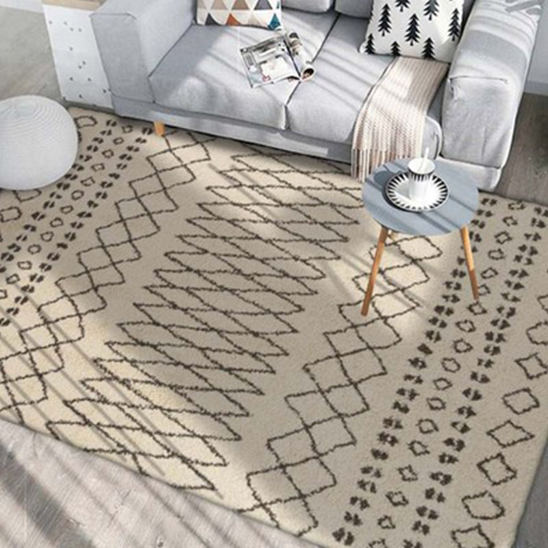 BowLift | Native American Line Print Rug Multicolor Polypropylene Rug Pet Friendly Non-Slip Back Machine Washable Rug for Living Room