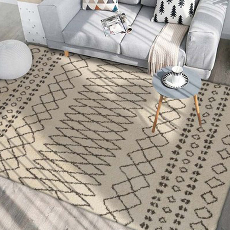 BowLift | Native American Line Print Rug Multicolor Polypropylene Rug Pet Friendly Non-Slip Back Machine Washable Rug for Living Room
