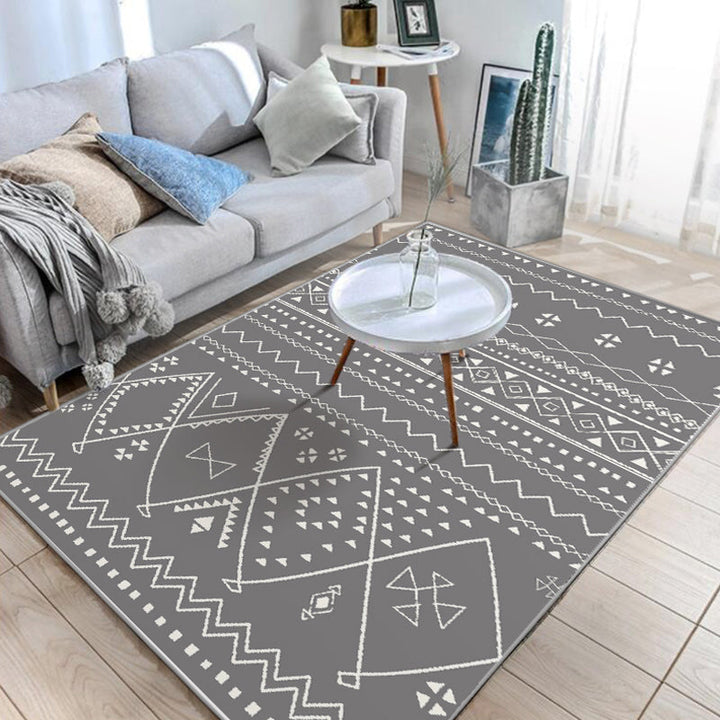 BowLift | Native American Line Print Rug Multicolor Polypropylene Rug Pet Friendly Non-Slip Back Machine Washable Rug for Living Room