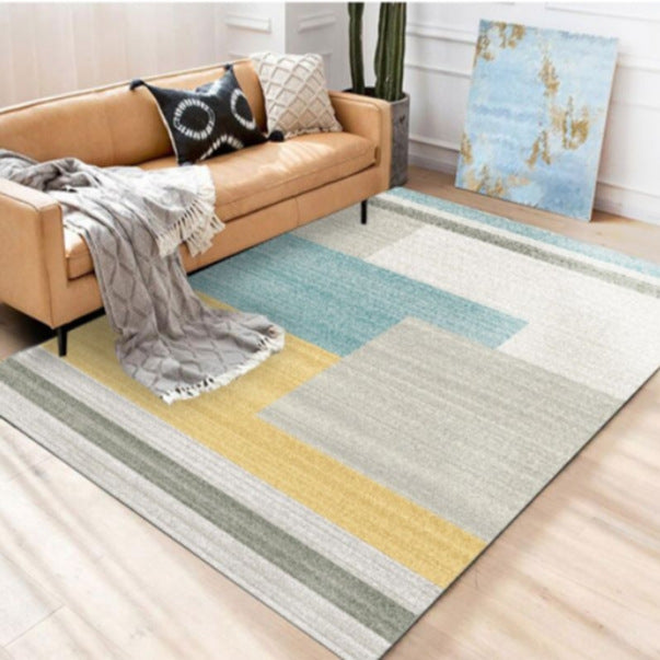 Marble-Patterned Area Rug Bowlift