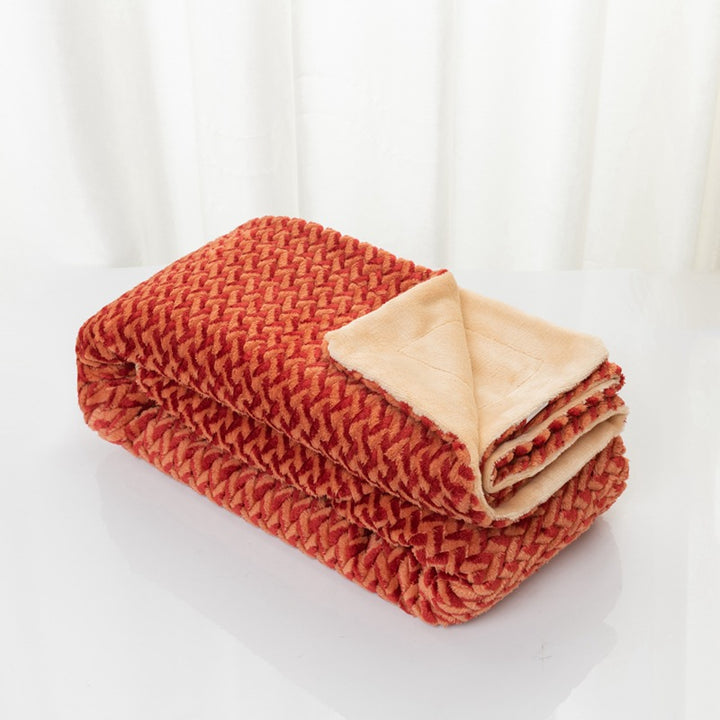 Women's cuddly blanket with elegant cable pattern Bowlift