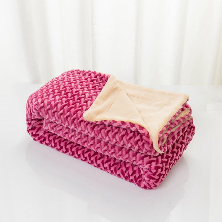 Women's cuddly blanket with elegant cable pattern Bowlift