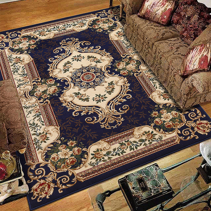 BowLift | Olden Floral Printed Carpet Multicolored Synthetic Area Rug Pet Friendly Easy Care Indoor Cover for Living Room