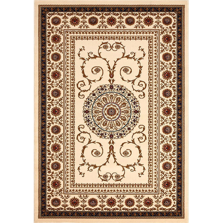 BowLift | Olden Floral Printed Carpet Multicolored Synthetic Area Rug Pet Friendly Easy Care Indoor Cover for Living Room