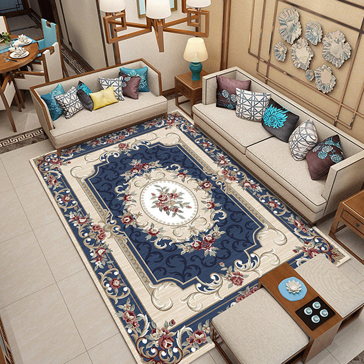 BowLift | Classic printed rug with floral pattern multicolored indoor rug non-slip backing pet-friendly rug