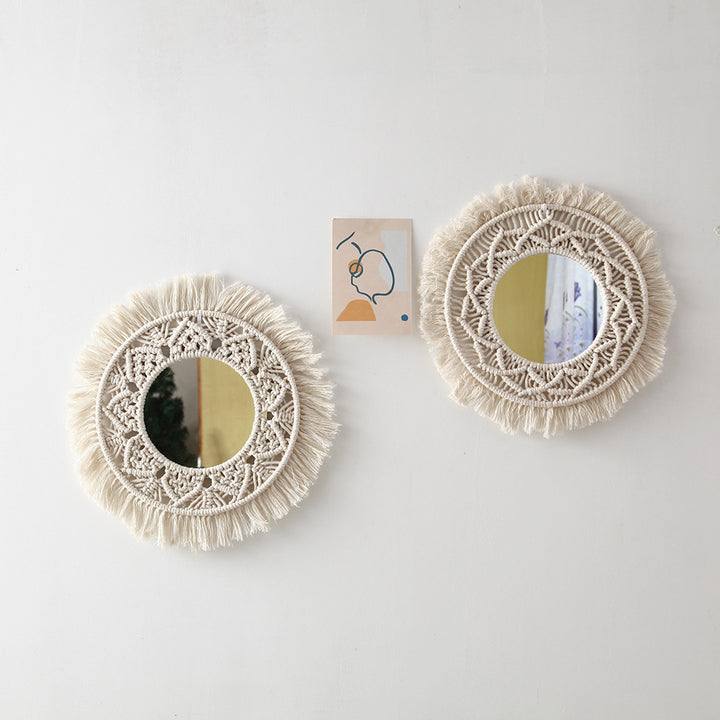 Decorative Macrame Wall Mirror Bowlift