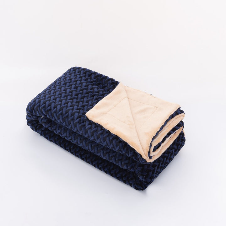 Women Cozy Reversible Blanket with Cable Pattern Bowlift
