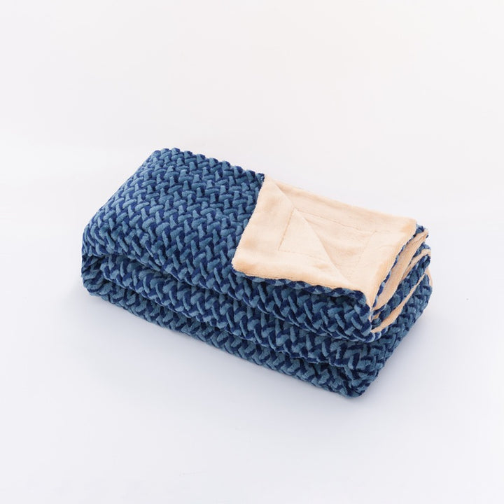 Women Cozy Reversible Blanket with Cable Pattern Bowlift