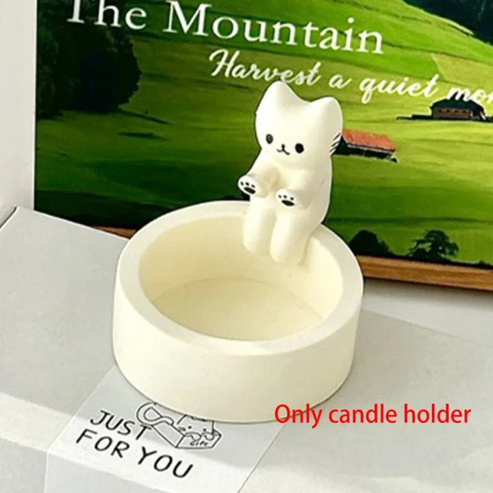 Cute Cat Candle Holder | Bowlift