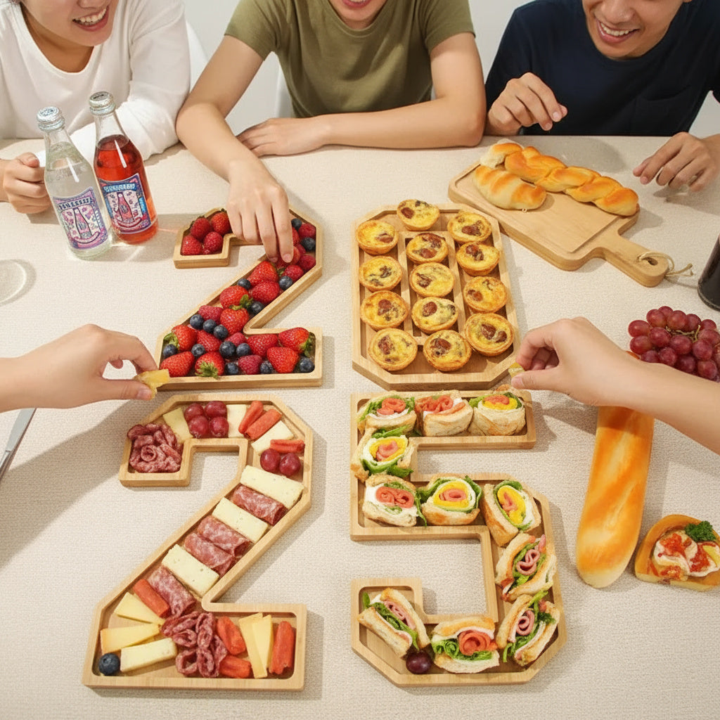BowLift | Wooden Numbers Serving Tray